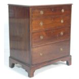 A small 19th century mahogany Georgian bachelor ch