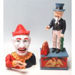 TWO 20TH CENTURY CAST IRON MONEY BOXES