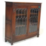 JAYCEE OAK LEADED GLASS BOOKCASE