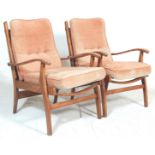 A PAIR OF RETRO 20TH CENTURY CINTIQUE CHAIRS.