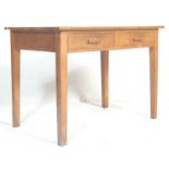 VICTORIAN / EDWARDIAN OAK TWIN DRAWER SERVING TABLE