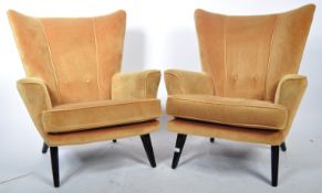 PAIR OF E GOMME G PLAN BRANDON RANGE WINGBACK ARMCHAIRS