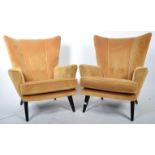 PAIR OF E GOMME G PLAN BRANDON RANGE WINGBACK ARMCHAIRS