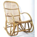 ANGRAVE'S OF LEICESTER CANE WORK "INVINCIBLE" ROCKING CHAIR