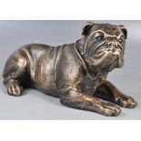 ANTIQUE STYLE BRONZE EFFECT FIGURE OF A BULL DOG