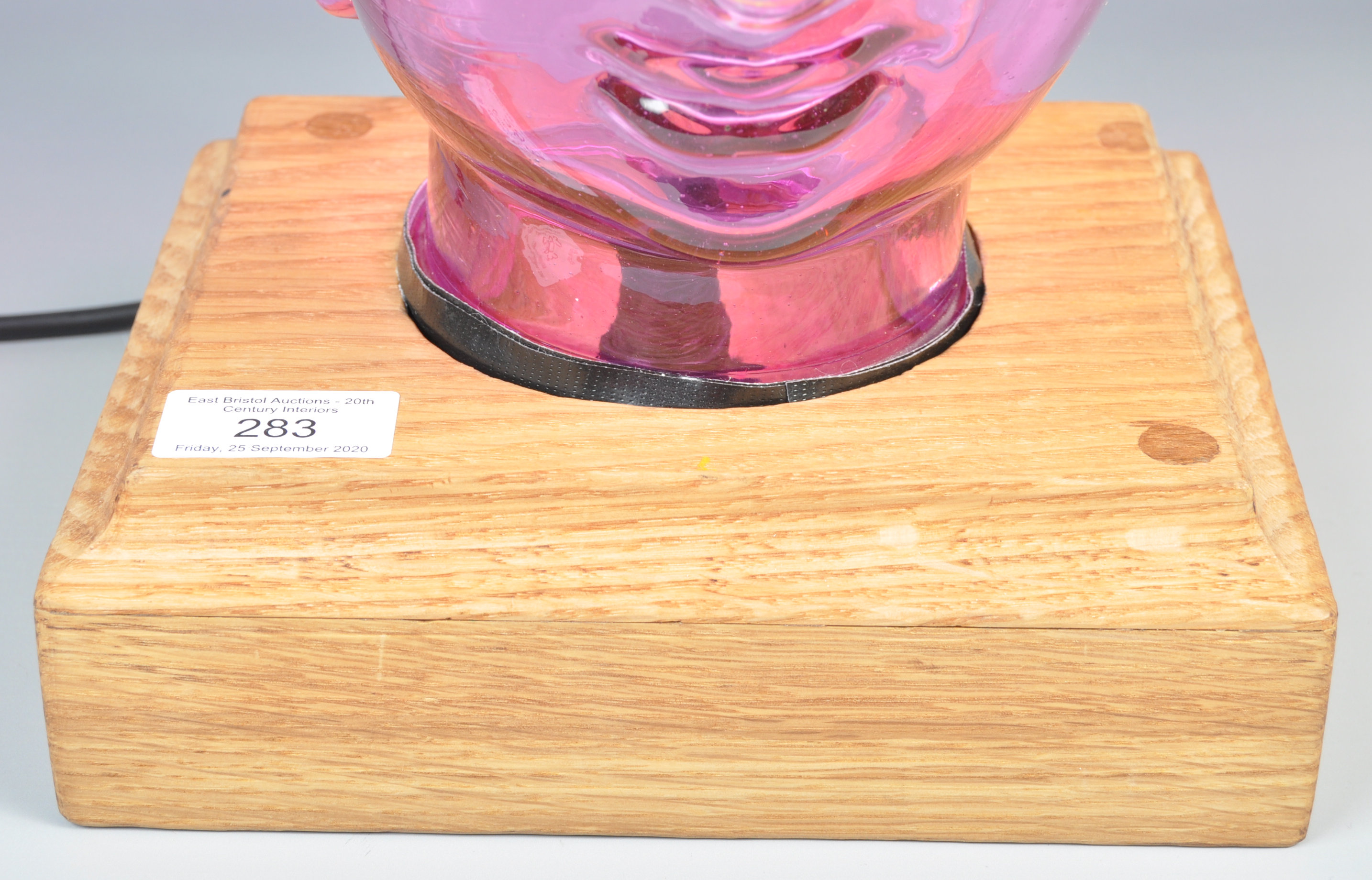 PRESSED GLASS SHOP DISPLAY HAT STAND CONVERTED INTO A TABLE LAMP - Image 4 of 8