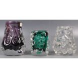 COLLECTION OF LISKEARD STUDIO ART GLASS VASES