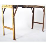 MIS CENTURY INDUSTRIAL CONSILE / WORKMANS TRESTLE FOLDING TABLE