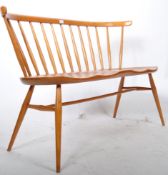 LUCIAN ERCOLANI ERCOL MODEL 450 BLONDE LOVE SEAT BENCH