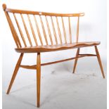 LUCIAN ERCOLANI ERCOL MODEL 450 BLONDE LOVE SEAT BENCH