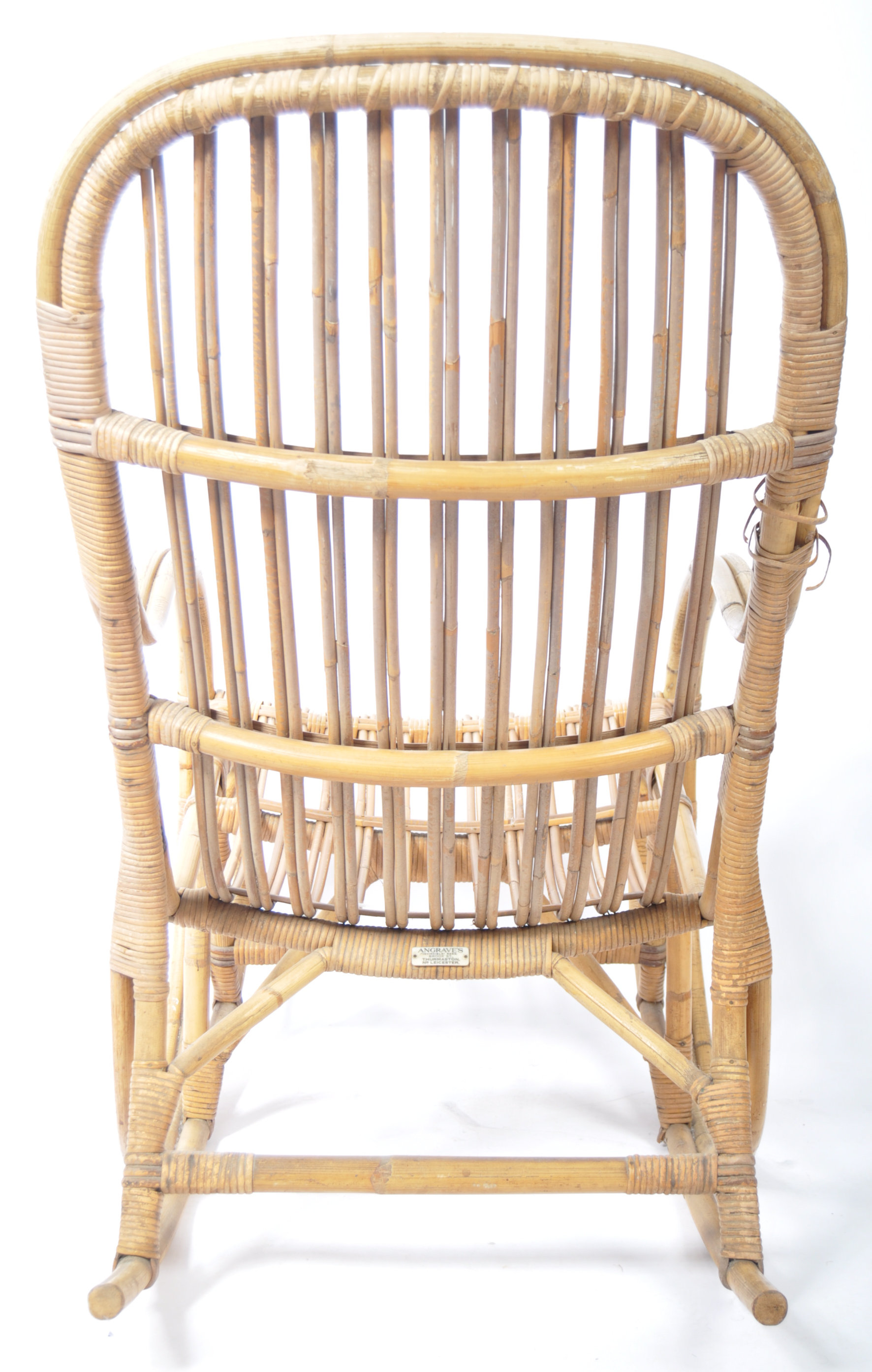 ANGRAVE'S OF LEICESTER CANE WORK "INVINCIBLE" ROCKING CHAIR - Image 7 of 9