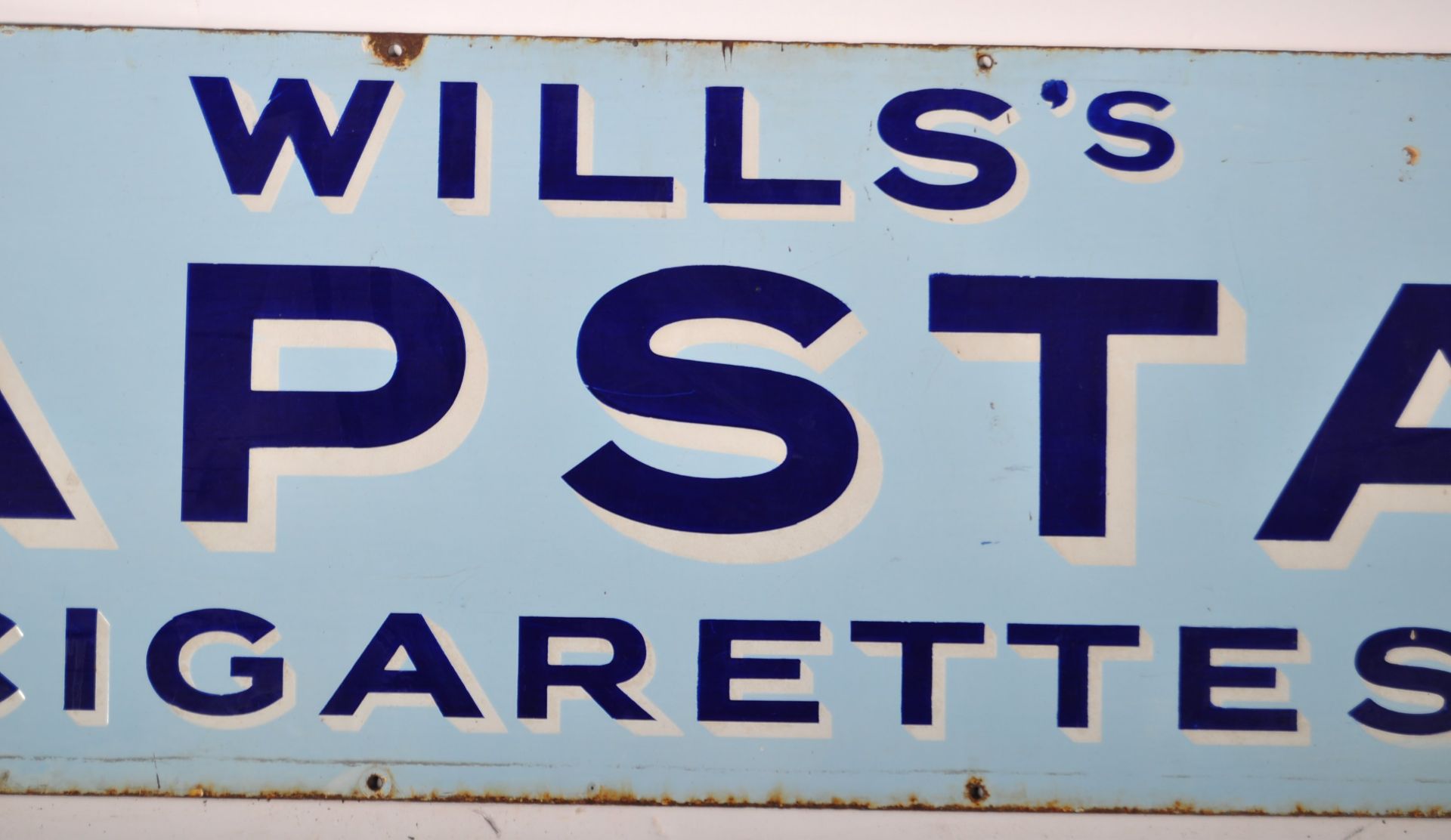 WILLS CAPSTAN ENAMEL ADVERTISING POINT OF SALE SIGN - Image 3 of 5
