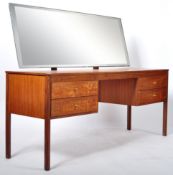 MID CENTURY RETO TWIN PEDESTAL KNEEHOLE DRESSING TABLE DESK