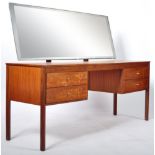 MID CENTURY RETO TWIN PEDESTAL KNEEHOLE DRESSING TABLE DESK