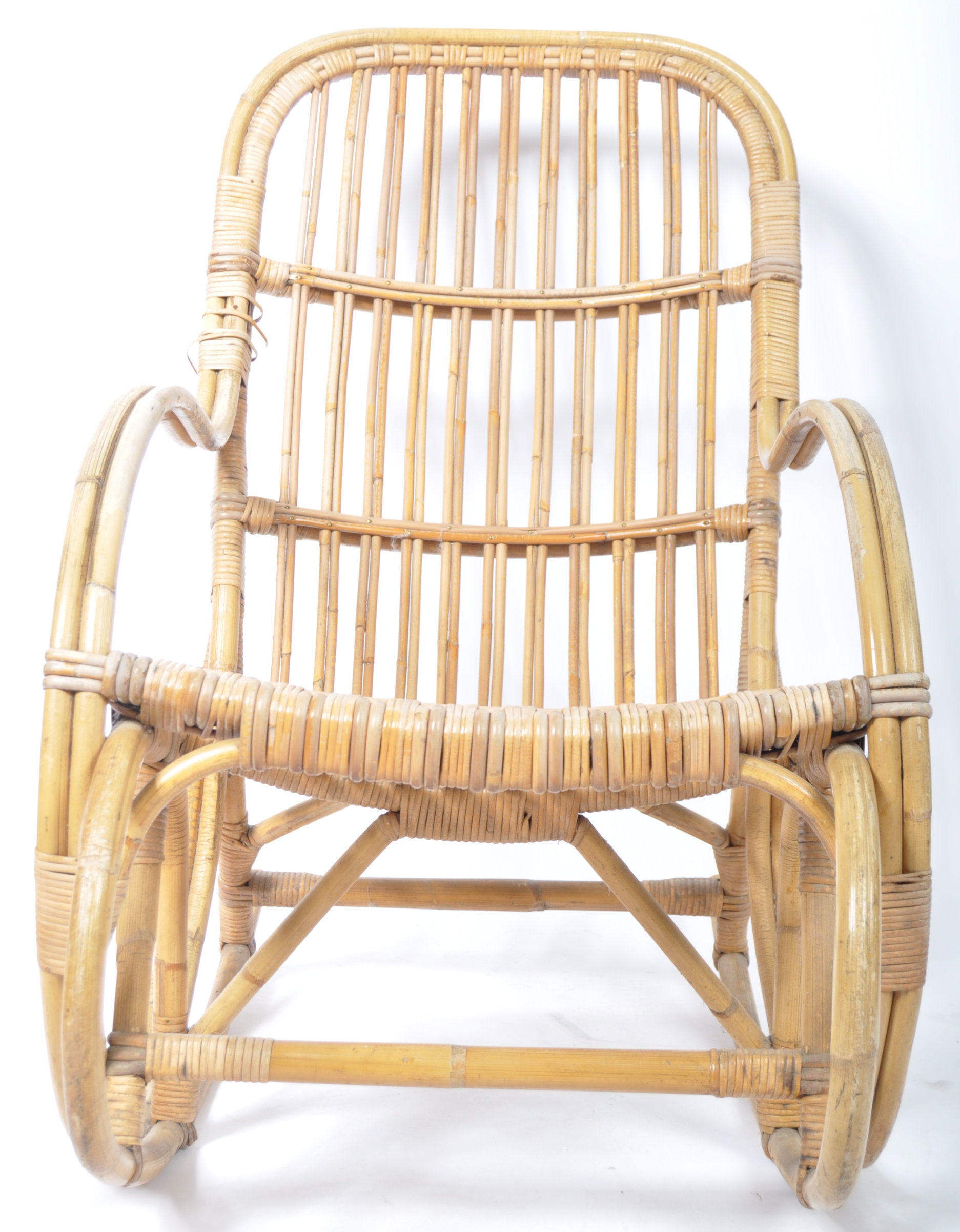 ANGRAVE'S OF LEICESTER CANE WORK "INVINCIBLE" ROCKING CHAIR - Image 5 of 9