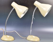 MATCHING PAIR OF HERBERT TERRY DESK / BEDSIDE LAMP LIGHTS