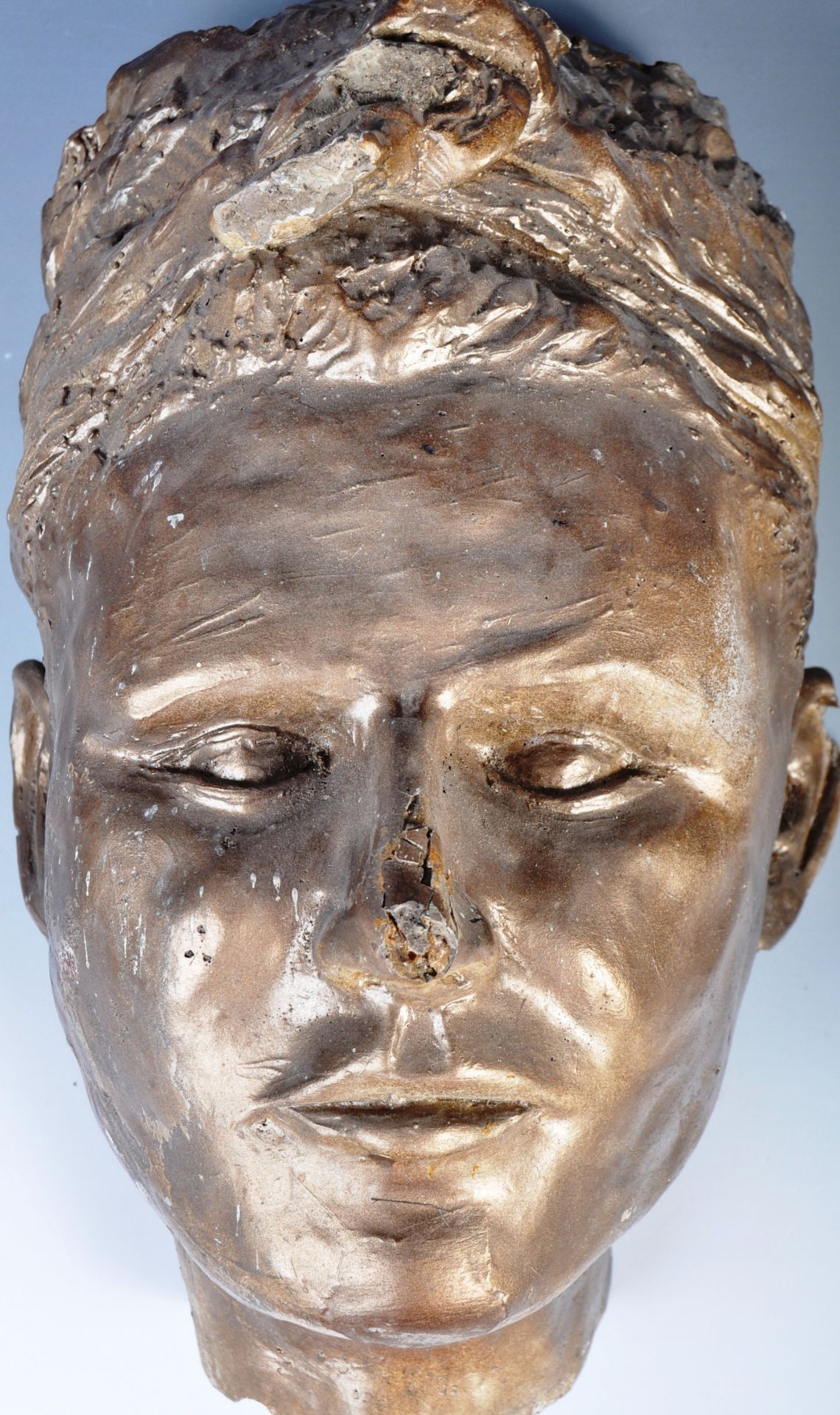 20TH CENTURY GILDED COMPOSITE FACE MASK