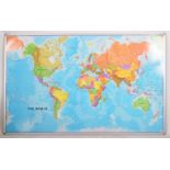 LARGE AND IMPRESSIVE MAGNETIC WHITEBOARD WORLD MAP