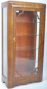 EARLY 20TH CENTURY ART DECO WALNUT DISPLAY CABINET