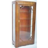 EARLY 20TH CENTURY ART DECO WALNUT DISPLAY CABINET