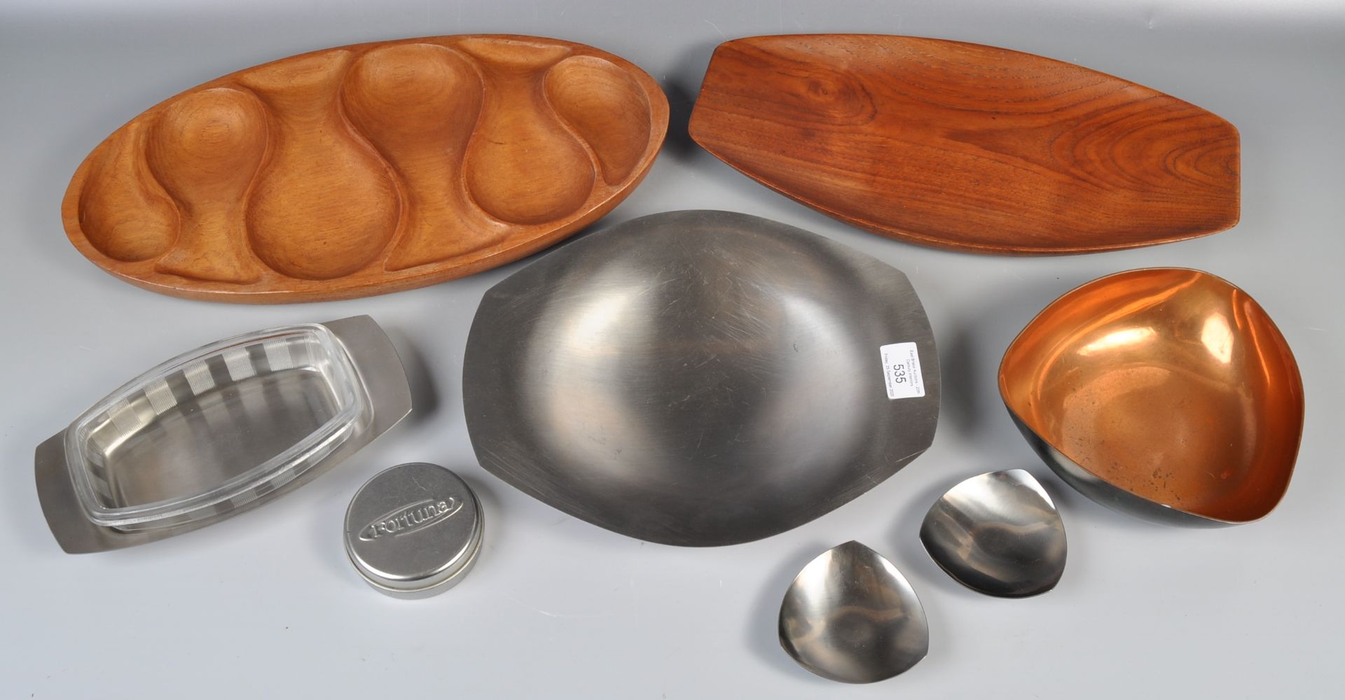 COLLECTION OF 20TH CENTURY DANISH STAINLESS STEEL ITEMS