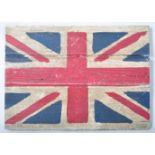VINTAGE SHABBY CHIC PAINTED UNION JACK ON BOARD WALL HANGING