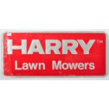 HARRY LAWN MOWERS 1980'S POINT OF SALE ADVERTISING SIGN