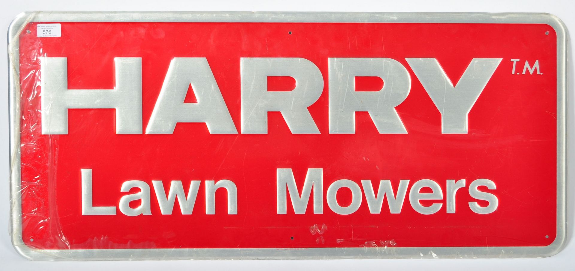 HARRY LAWN MOWERS 1980'S POINT OF SALE ADVERTISING SIGN