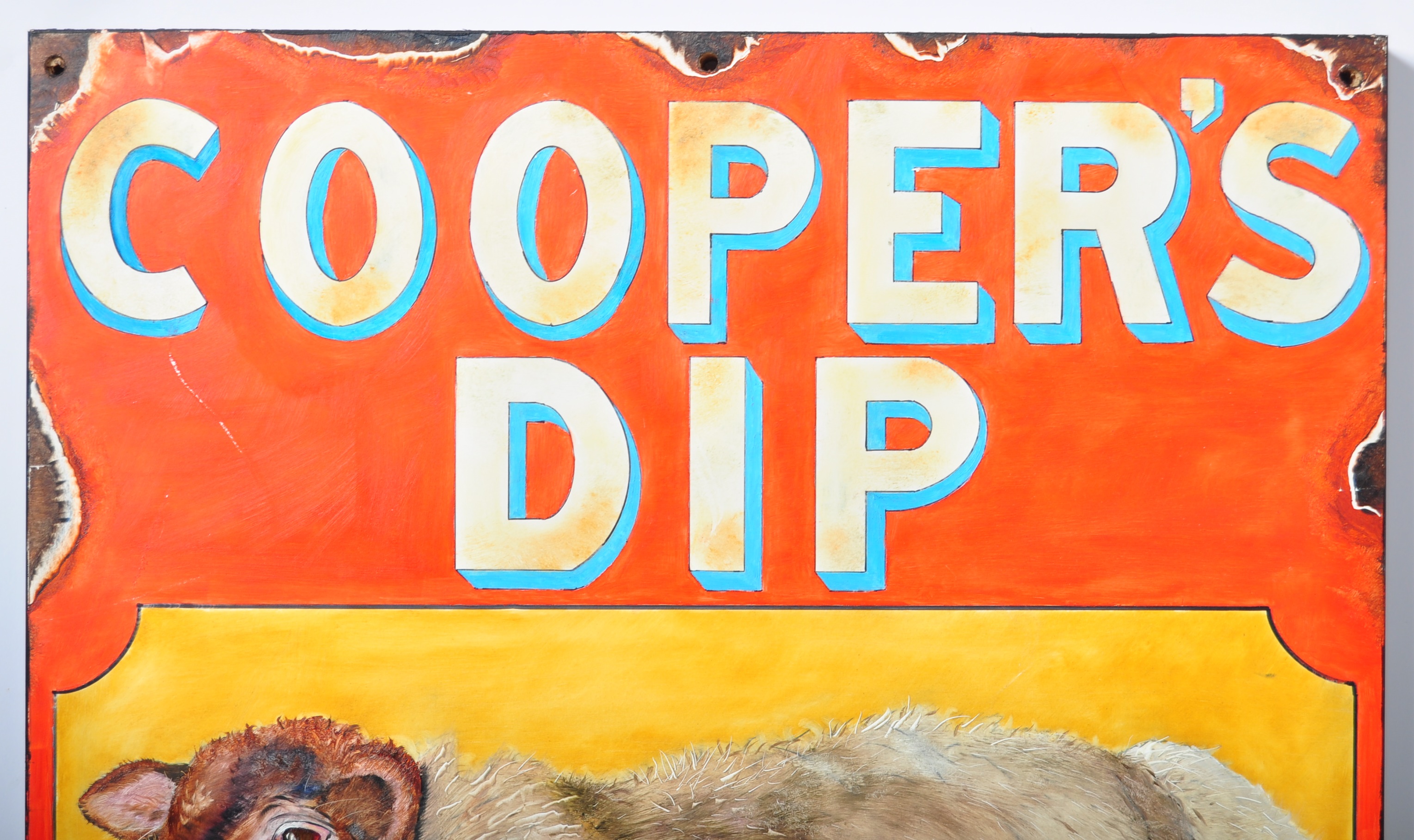 COOPER'S DIP OIL ON BOARD IMPRESSION OF A VINTAGE ENAMEL SIGN - Image 2 of 5