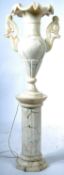 STUNNING WHITE MARBLE ALABASTER COLUMN