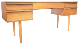 AVALON MID CENTURY RETRO TEAK TWIN PEDESTAL DESK