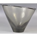 ORIGINAL HOLMEGAARD SMOKED GLASS CENTERPIECE BOWL