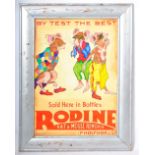 RODINE RAT AND MOUSE REMOVER OIL ON BOARD IMPRESSION OF A ENAMEL SIGN