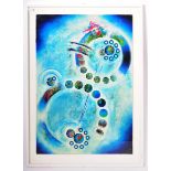 CONTEMPORARY MIXED MEDIA ABSTRACT ART PAINTING DEPICTING PLANETS