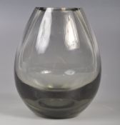 PER LUTKEN FOR HOLMEGAARD MID CENTURY SMOKEY ART GLASS VASE