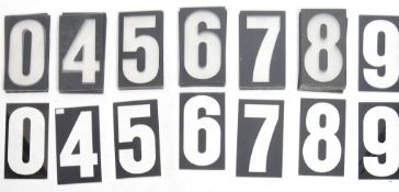 QUANTITY OF RETRO PERSPEX INSERT NUMBERS OF RECTANGULAR FORM