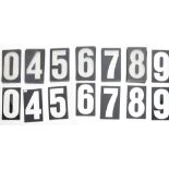 QUANTITY OF RETRO PERSPEX INSERT NUMBERS OF RECTANGULAR FORM