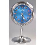 RARE TOKYO TOKEI JAPANESE SPACE AGE CHROME PEDESTAL CLOCK