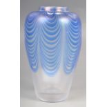 SANDERS AND WALLACE TRAILED VASE IN BLUE