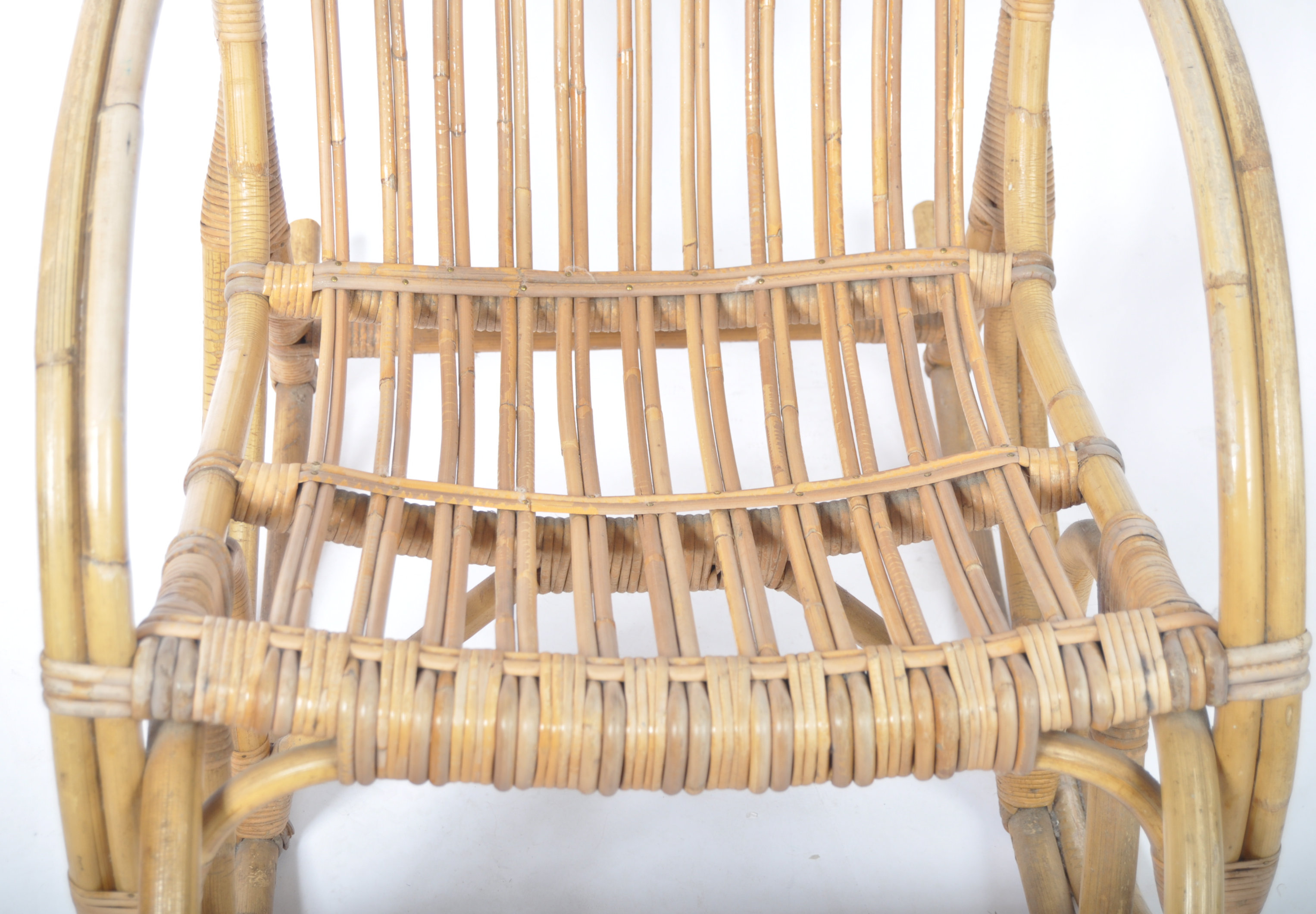 ANGRAVE'S OF LEICESTER CANE WORK "INVINCIBLE" ROCKING CHAIR - Image 4 of 9