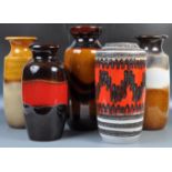 COLLECTION OF WEST GERMAN FAT LAVA POTTER VASES