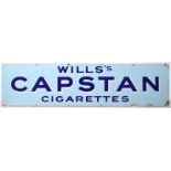 WILLS CAPSTAN ENAMEL ADVERTISING POINT OF SALE SIGN