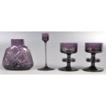 RONALD STENNETT WILSON COLLECTION OF AMETHYST PURPLE GLASSWARE