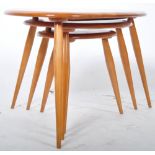 LUCIAN ERCOLANI ERCOL NEST OF PEBBLE TABLES IN BLONDE ELM