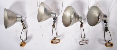 SET OF FOUR INDUSTRIAL FACTORY WORK LAMPS