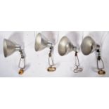 SET OF FOUR INDUSTRIAL FACTORY WORK LAMPS