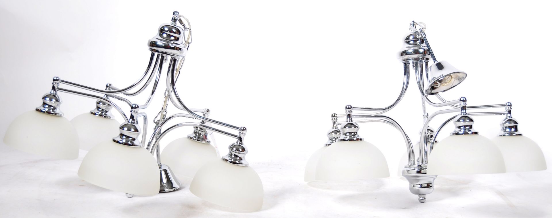 PAIR OF CONTEMPORARY GERMAN DESIGNER CEILING LIGHTS