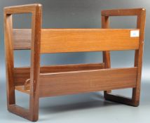 GUY ROGERS MID 20TH CENTURY 19060'S TEAK WOOD MAGAZINE RACK