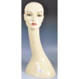 ORIGINAL RETRO 20TH CENTURY HAND PAINTED MANNEQUIN HEAD