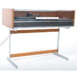 STUNNING DECCA SOUND TEAK CASED AUDIO SYSTEM RAISED ON CHROME SUPPORTS